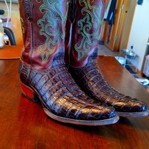 Black Jack genuine caiman cowboy boots 11.5
